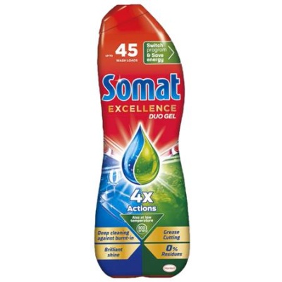 Mosogatógép mosogatógél, 810 ml, SOMAT "Excellence Grease Cutting"