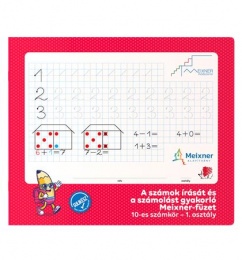 Füzet, tűzött, négyzethálós, 245x295 mm, fekvő, 32 lap, 1. osztály, ICO "Süni Meixner", előnyomott