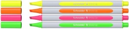 Szövegkiemelő toll készlet, 1-4 mm, SCHNEIDER "Shine-Up", 4 különböző szín