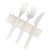 Evőeszköz készlet, műanyag, egyszer használatos, kanál, kés, villa, szalvéta, fehér